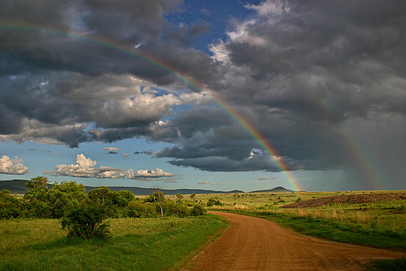 Rainbow over Masai Mara