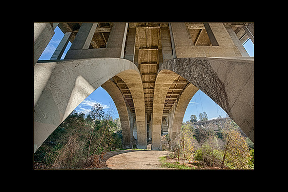 134 freeway bridge, Pasadena, CA